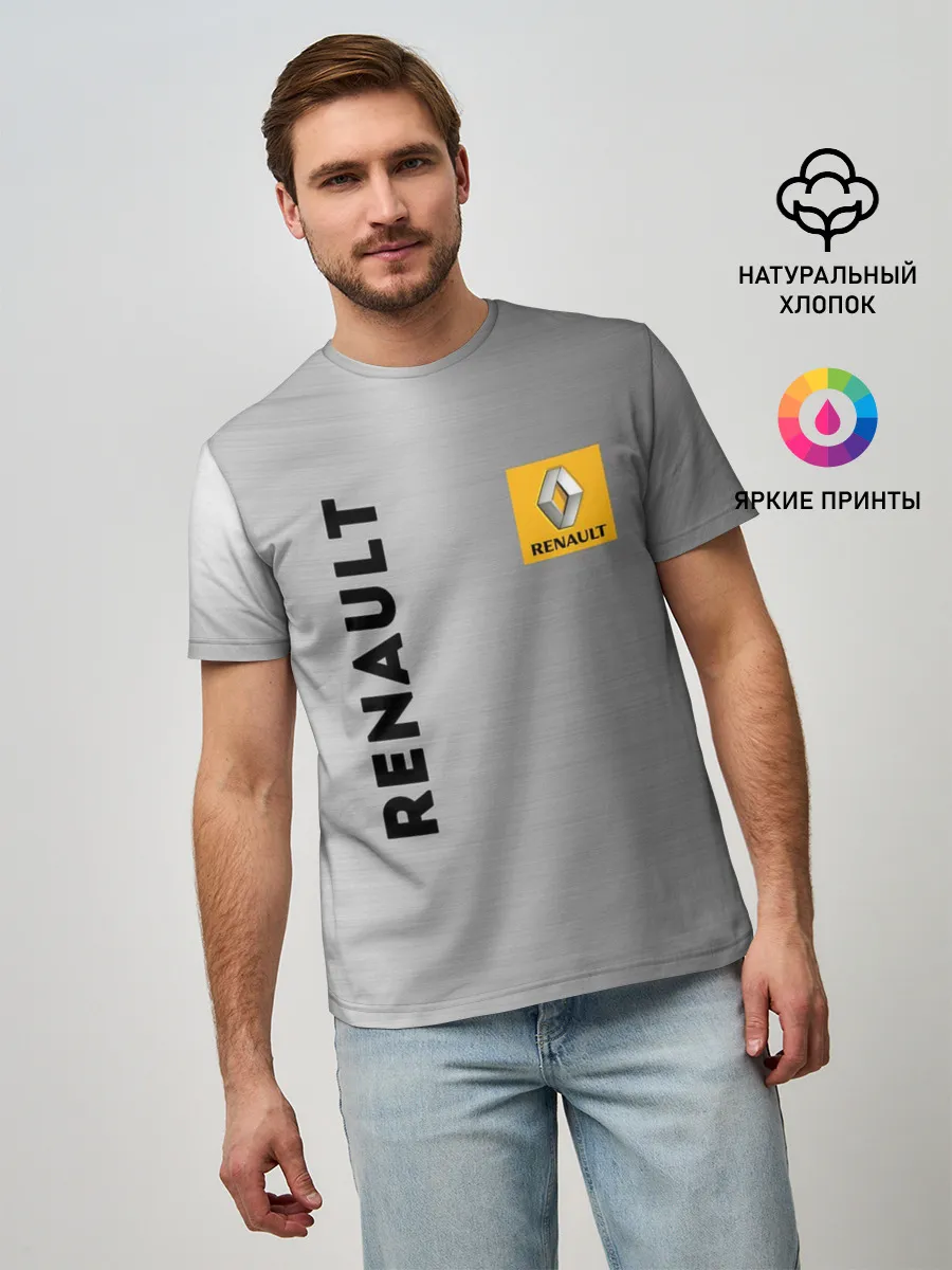 Мужская базовая футболка / Renault | Сталь