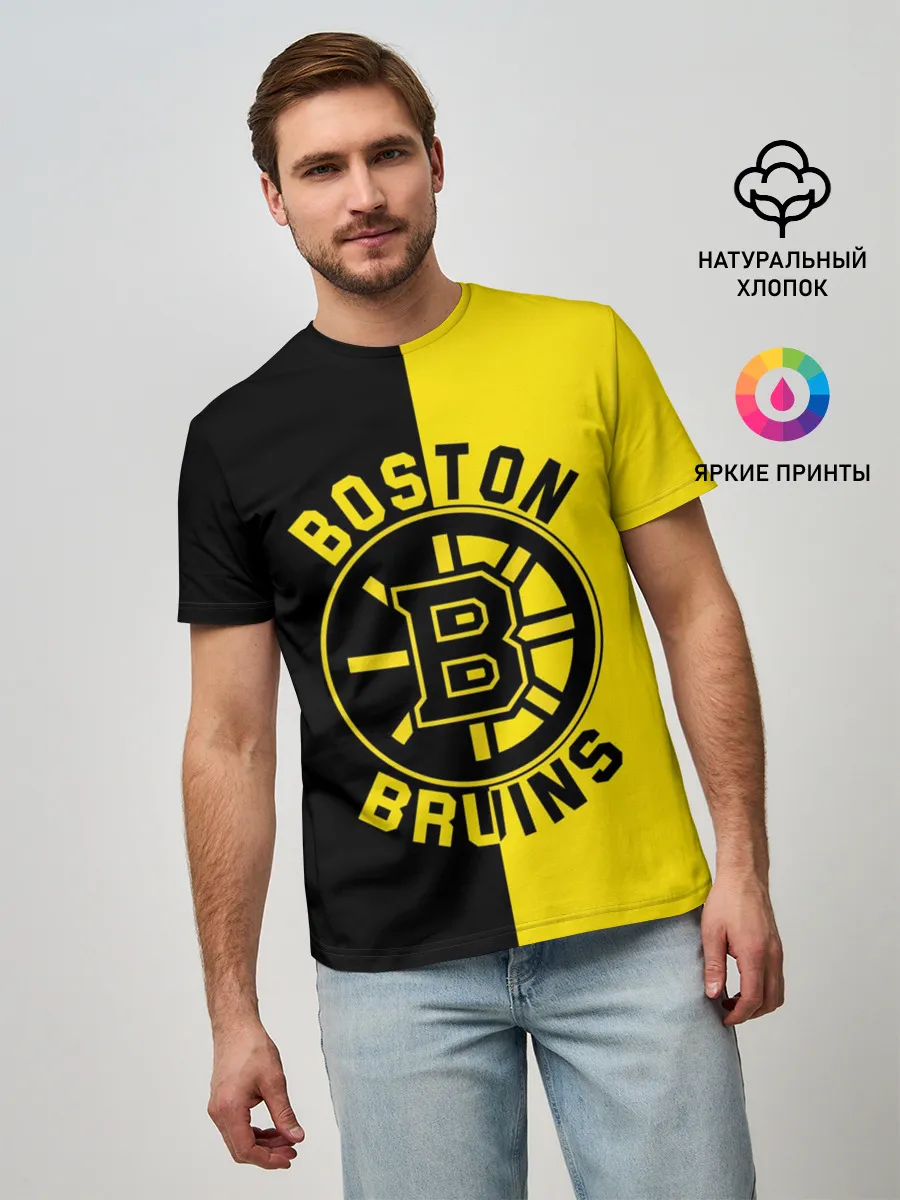 Мужская базовая футболка / Boston Bruins, Бостон Брюинз