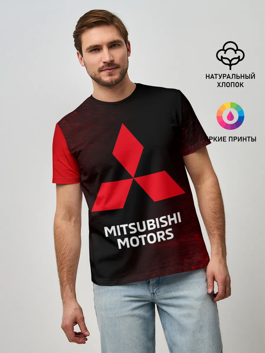 Мужская базовая футболка / MITSUBISHI / МИТСУБИСИ