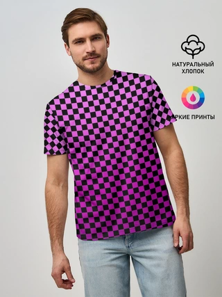 Мужская базовая футболка / Checkerboard Color