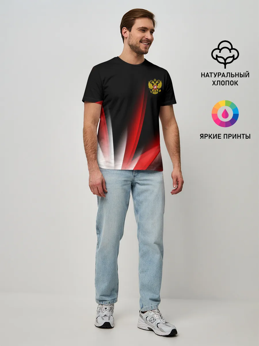 Мужская базовая футболка / Russia sport collection