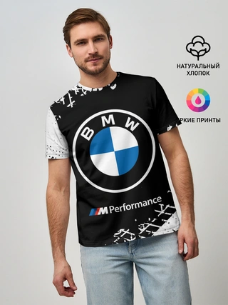 Мужская базовая футболка / BMW / БМВ