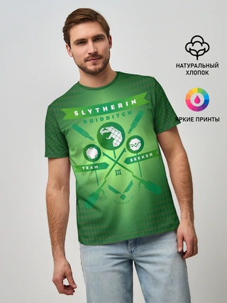 Мужская базовая футболка / Slytherin Quidditch Team