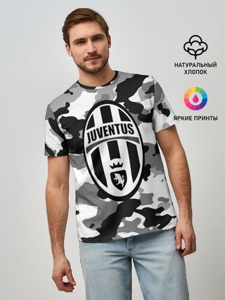 Мужская базовая футболка / FC Juventus Camouflage