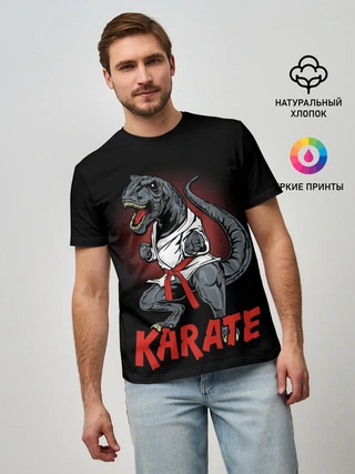 Мужская базовая футболка / KARATE T-REX