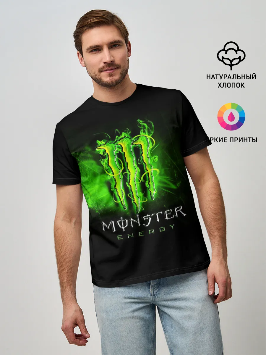 Мужская базовая футболка / MONSTER ENERGY NEON | НЕОН