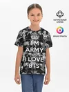 Детская базовая футболка / I am army and I lover BTS