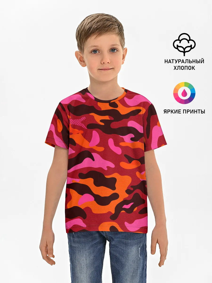 Детская базовая футболка / CAMOUFLAGE RED