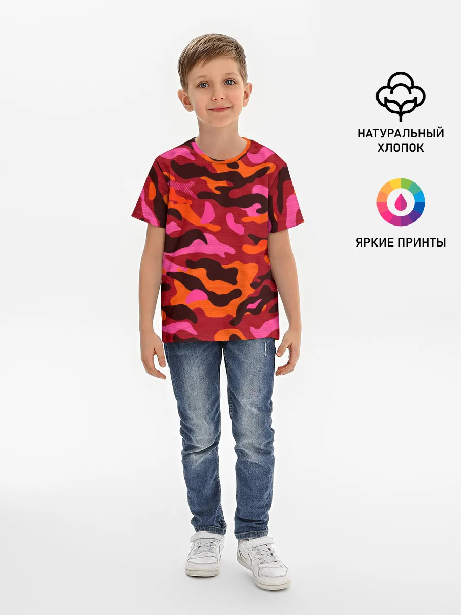 Детская базовая футболка / CAMOUFLAGE RED