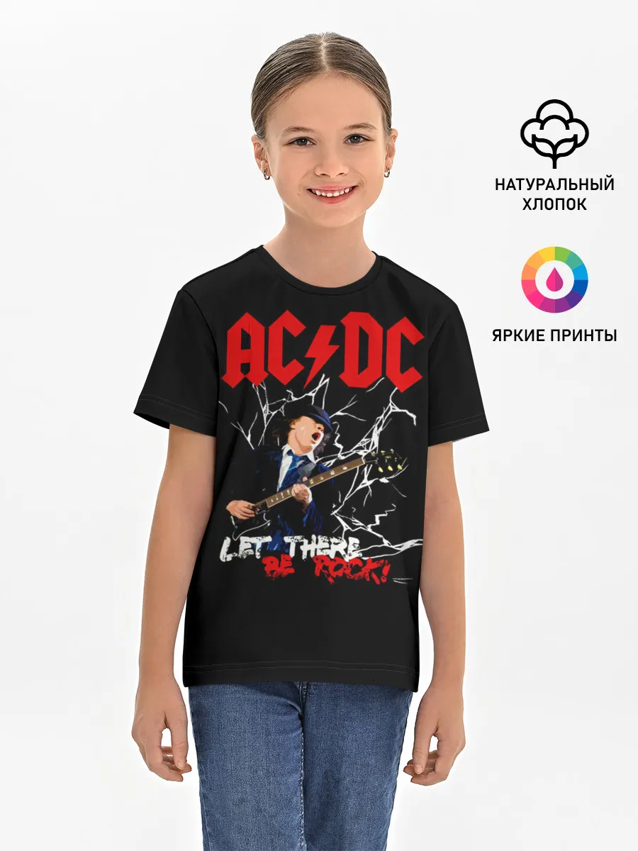 Детская базовая футболка / AC/DC let there be rock!