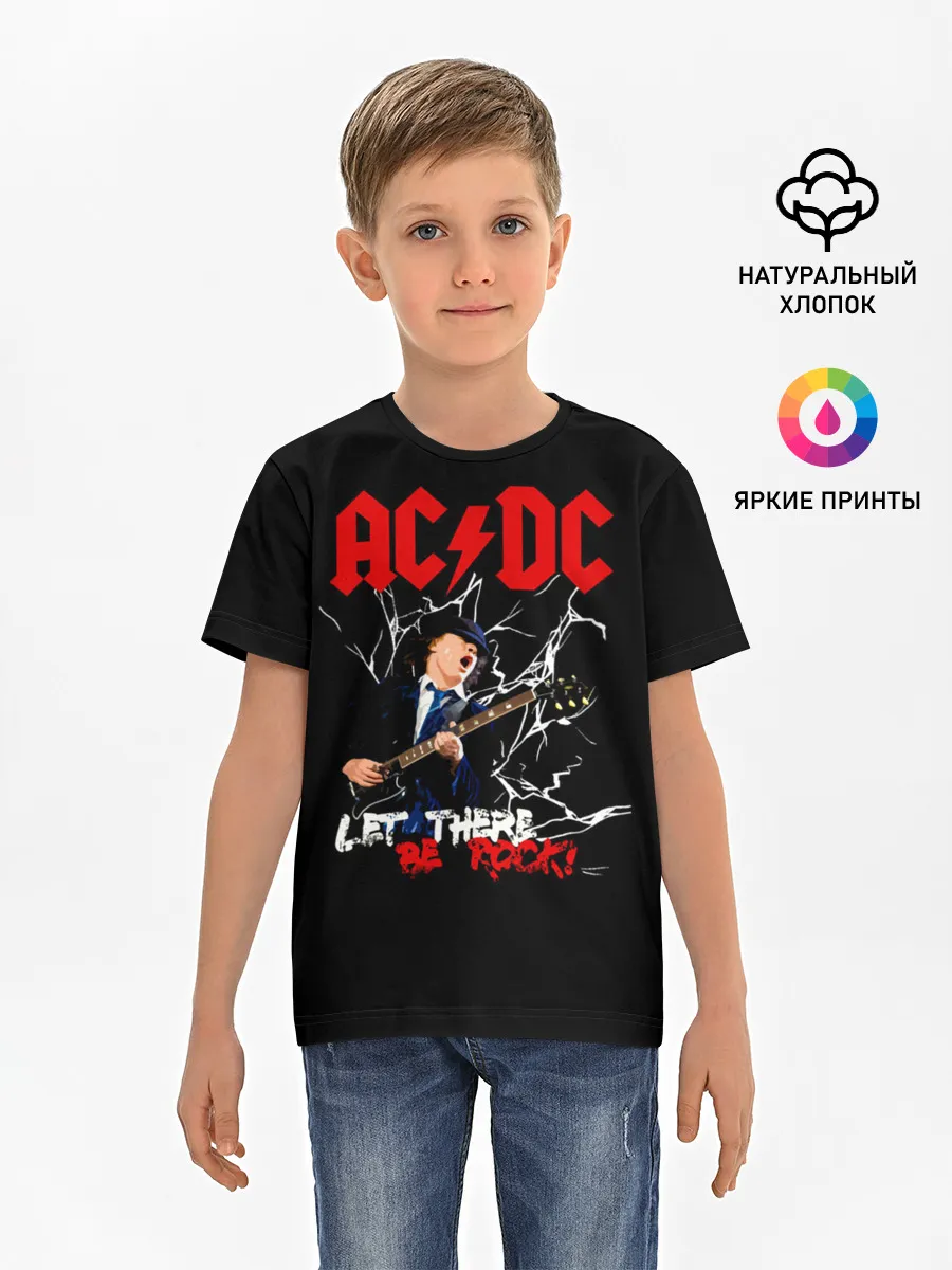 Детская базовая футболка / AC/DC let there be rock!