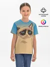 Детская базовая футболка / Grumpy cat ART