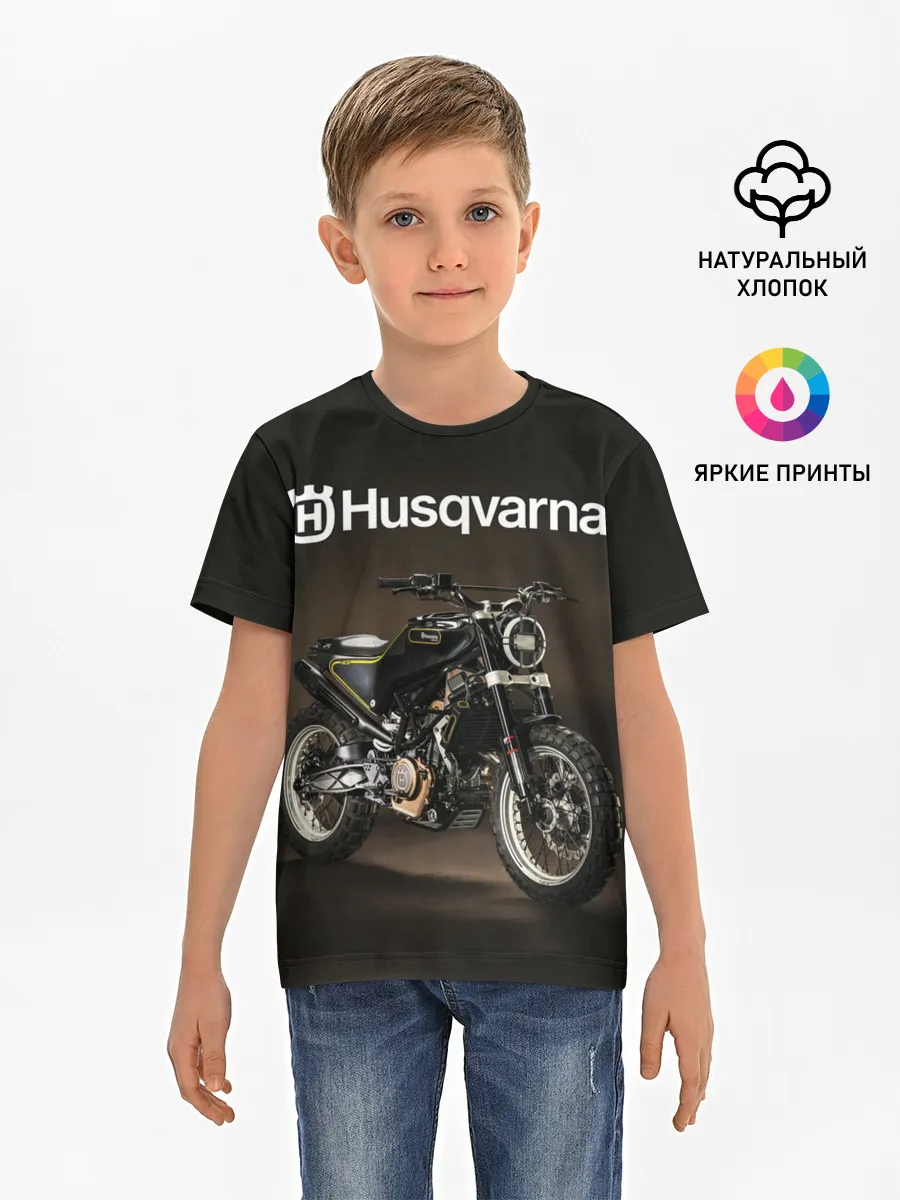 Детская базовая футболка / HUSQVARNA / ХУСКВАРНА / SPORT