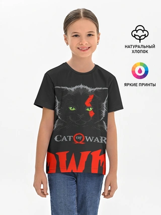 Детская базовая футболка / Cat of war