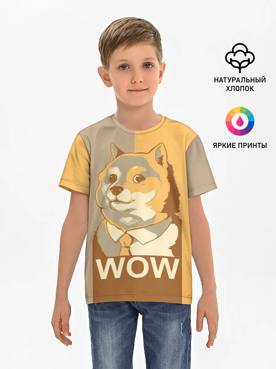 Детская базовая футболка / Doge Wow