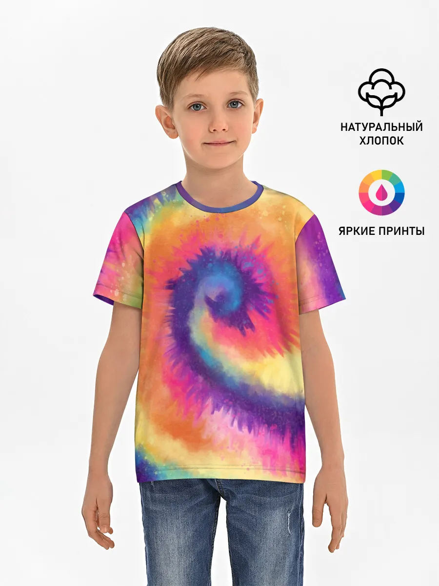 Детская базовая футболка / TIE-DYE MULTICOLOR