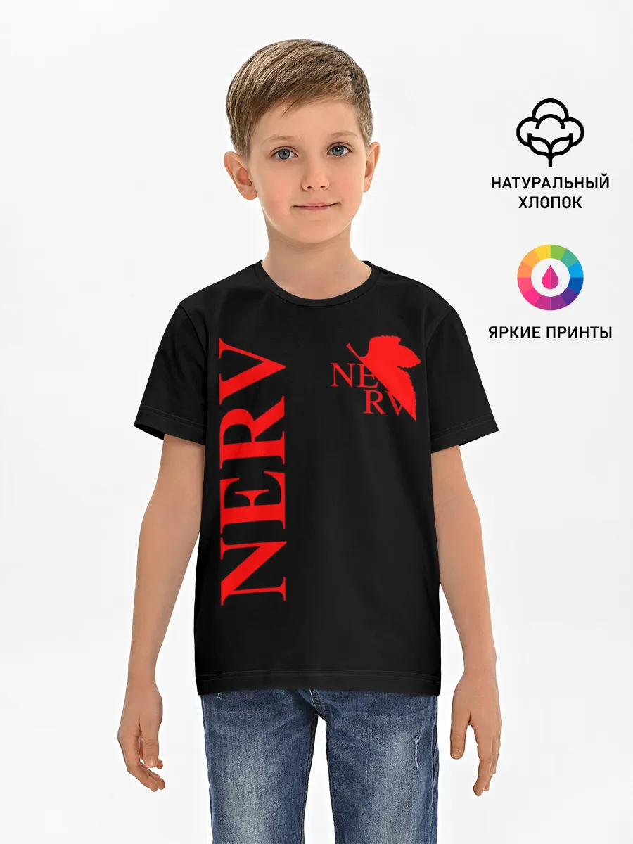 Детская базовая футболка / Nerv red