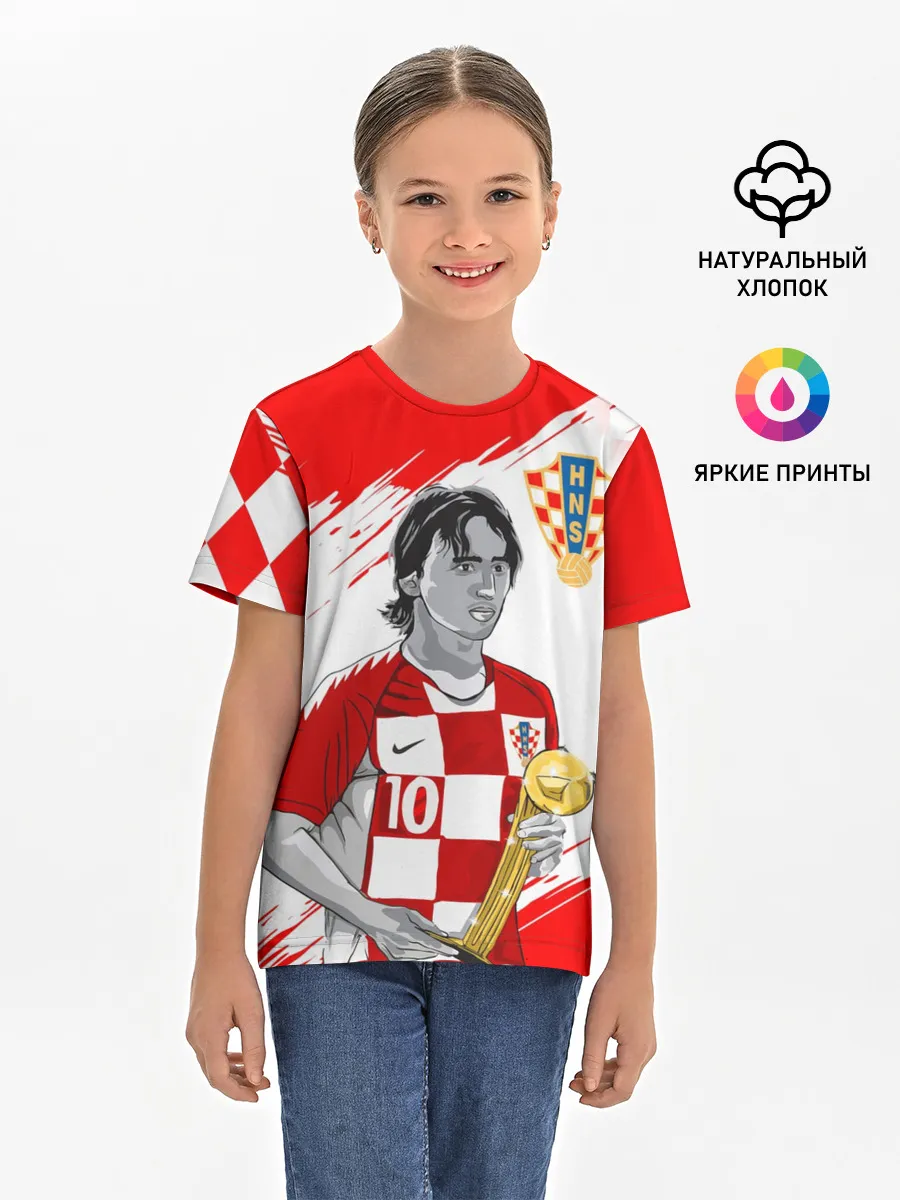 Детская базовая футболка / ЛУКА МОДРИЧ / LUKA MODRIC