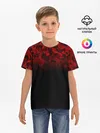 Детская базовая футболка / BLACK RED CAMO | RED MILLITARY