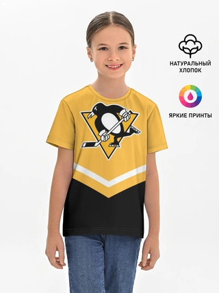 Детская базовая футболка / Pittsburgh Penguins (Форма 1)