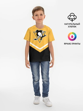 Детская базовая футболка / Pittsburgh Penguins (Форма 1)