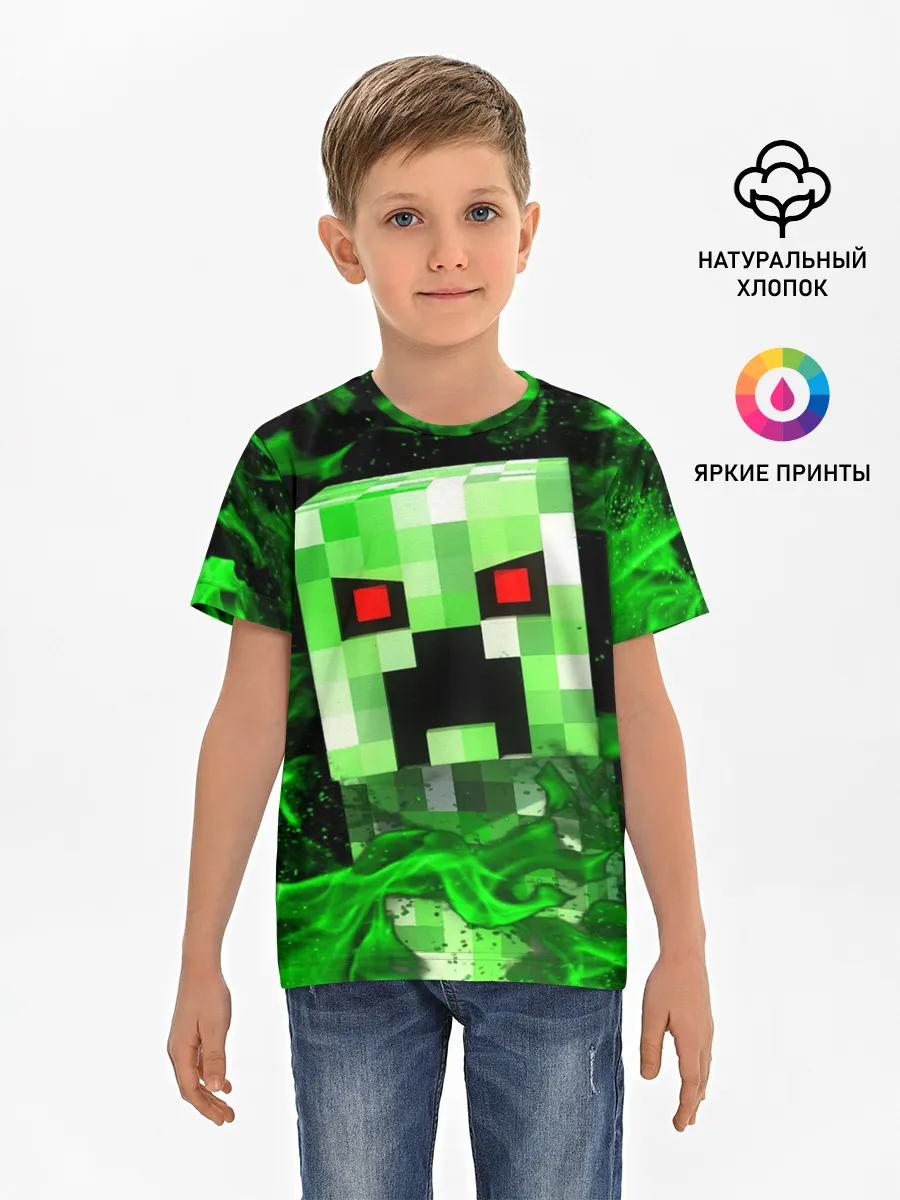 Детская базовая футболка / MINECRAFT CREEPER