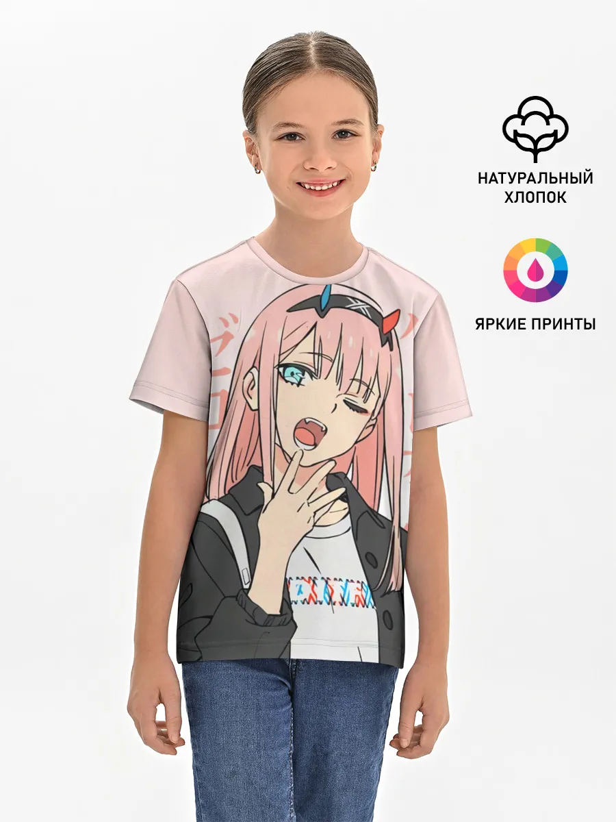 Детская базовая футболка / Zero Two Darling in the Franxx