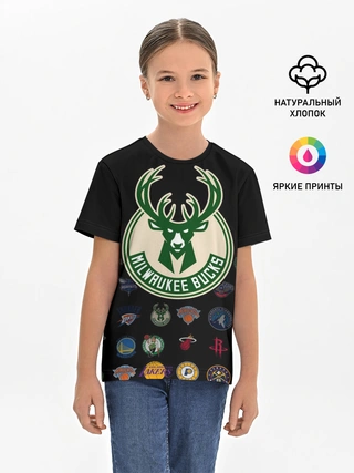 Детская базовая футболка / Milwaukee Bucks (3)