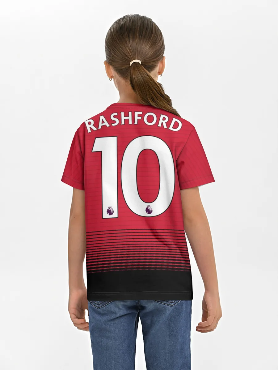 Детская базовая футболка / Rashford home 18-19