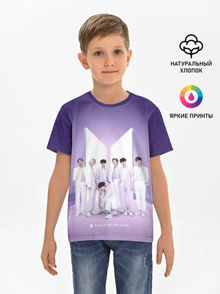 Детская базовая футболка / BTS. Purple