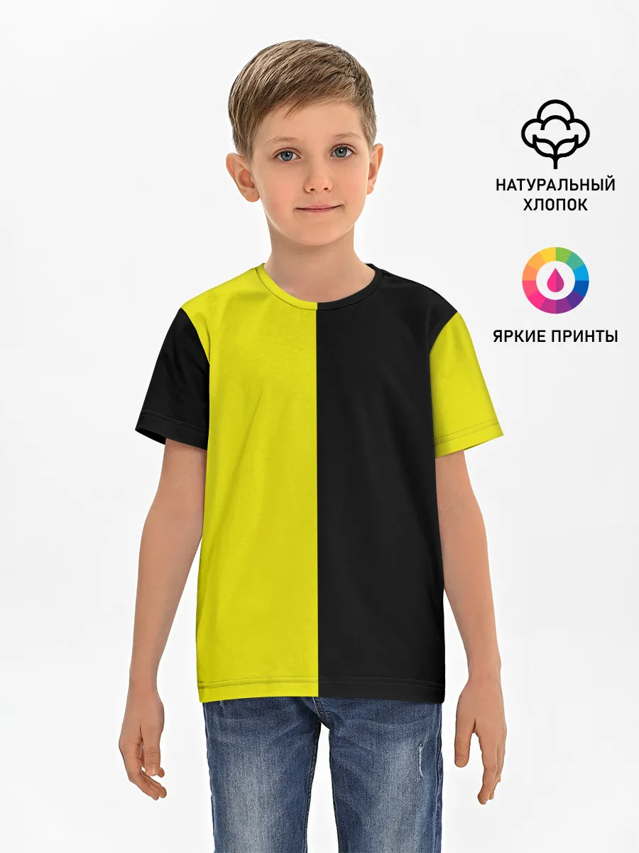 Детская базовая футболка / BLACK YELLOW | ЧЕРНО ЖЕЛТЫЙ