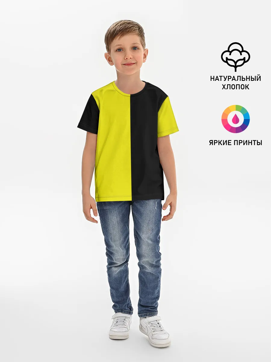 Детская базовая футболка / BLACK YELLOW | ЧЕРНО ЖЕЛТЫЙ