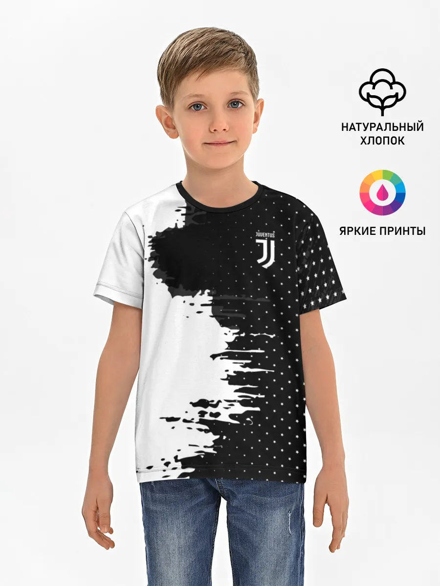 Детская базовая футболка / Juventus uniform black 2018