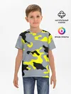 Детская базовая футболка / Yellow camouflage