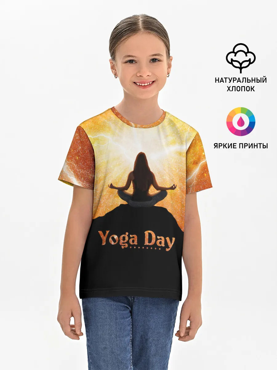 Детская базовая футболка / International Yoga Day