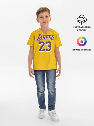 Детская базовая футболка / James 18-19 LA Lakers home