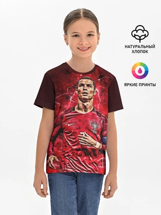 Детская базовая футболка / Cristiano Ronaldo (Portugal)