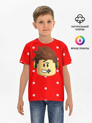 Детская базовая футболка / ROBLOX Head