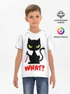 Детская базовая футболка / What Cat