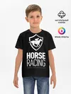 Детская базовая футболка / Horse racing