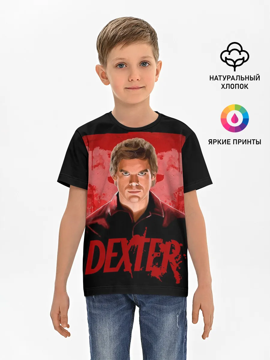 Детская базовая футболка / Dexter Декстер портрет постер