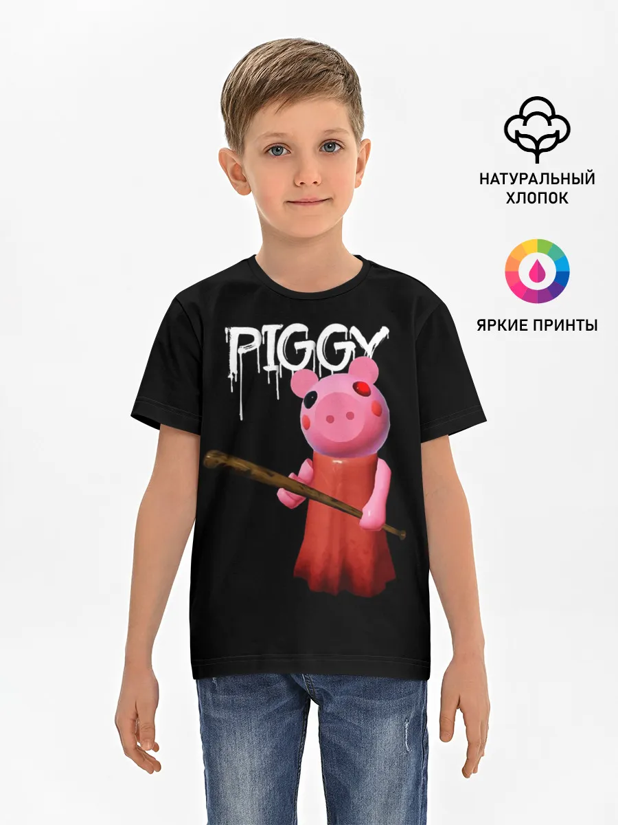 Детская базовая футболка / ROBLOX PIGGY - СВИНКА ПИГГИ