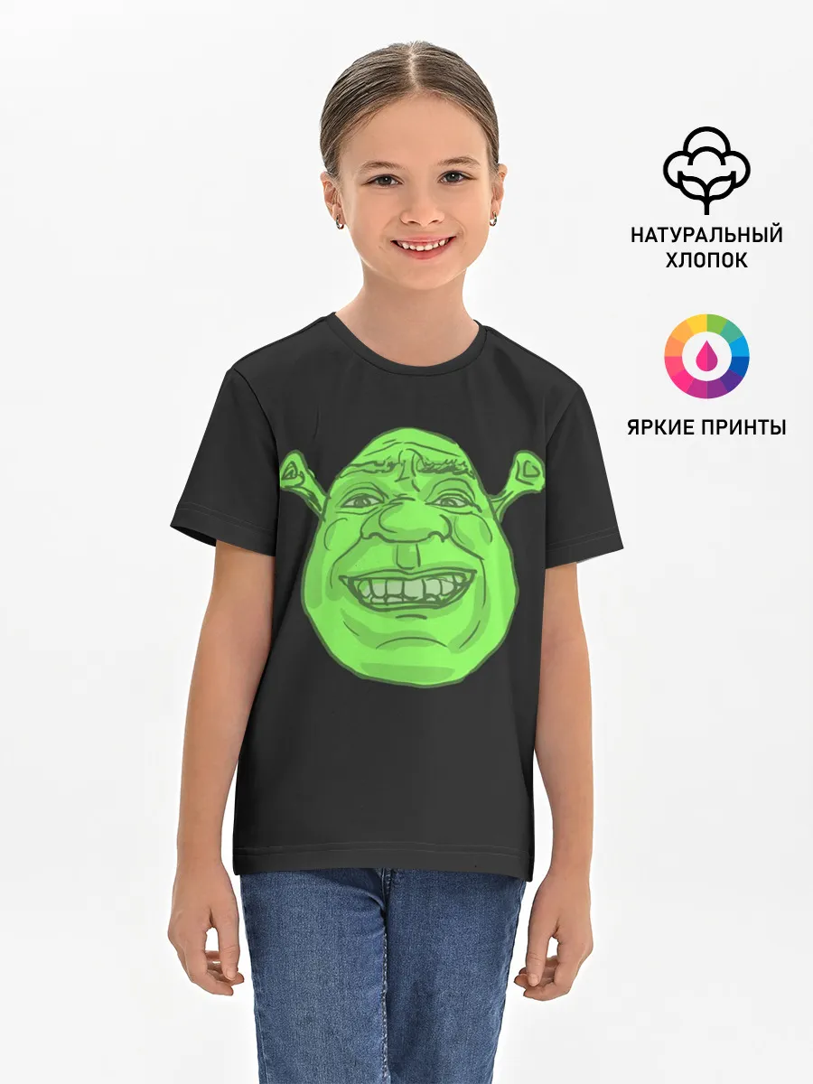 Детская базовая футболка / Shreks Face