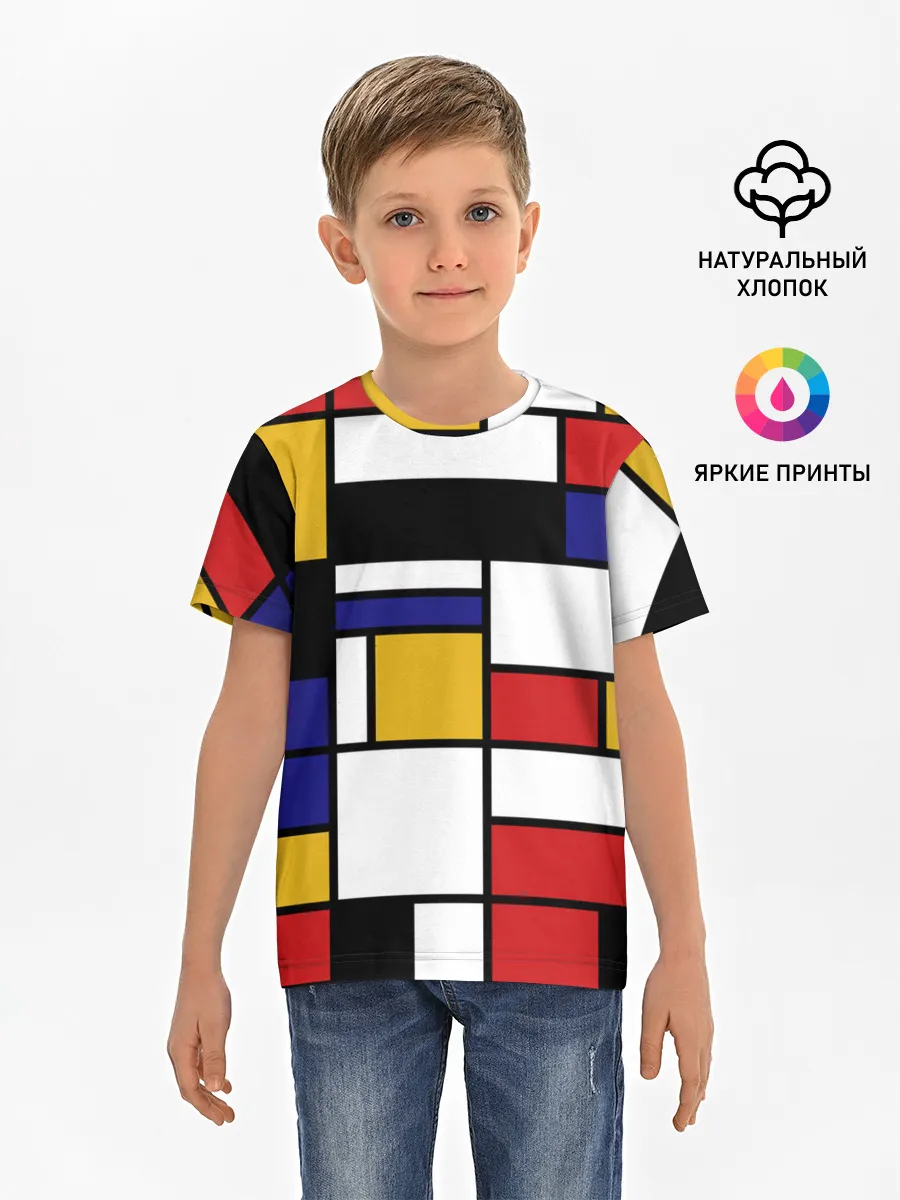 Детская базовая футболка / Color blocking