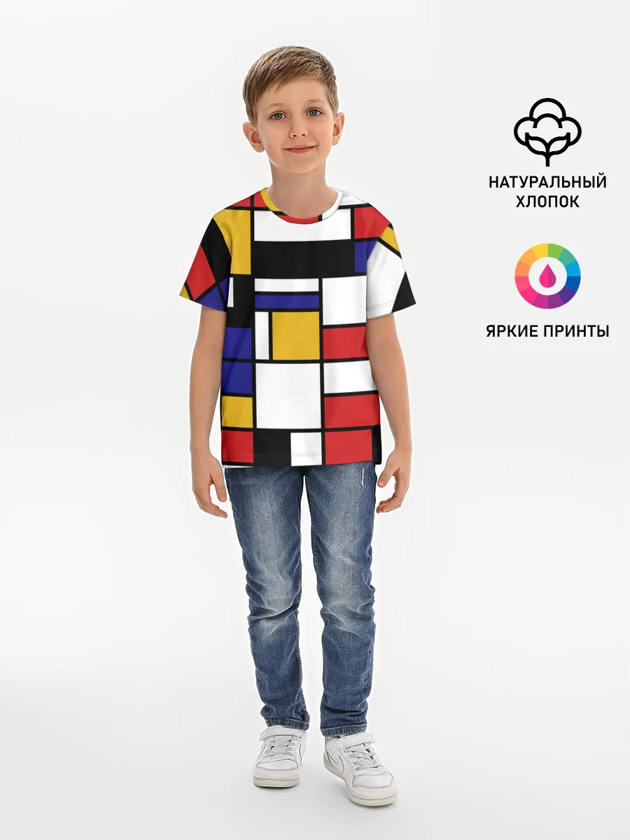 Детская базовая футболка / Color blocking