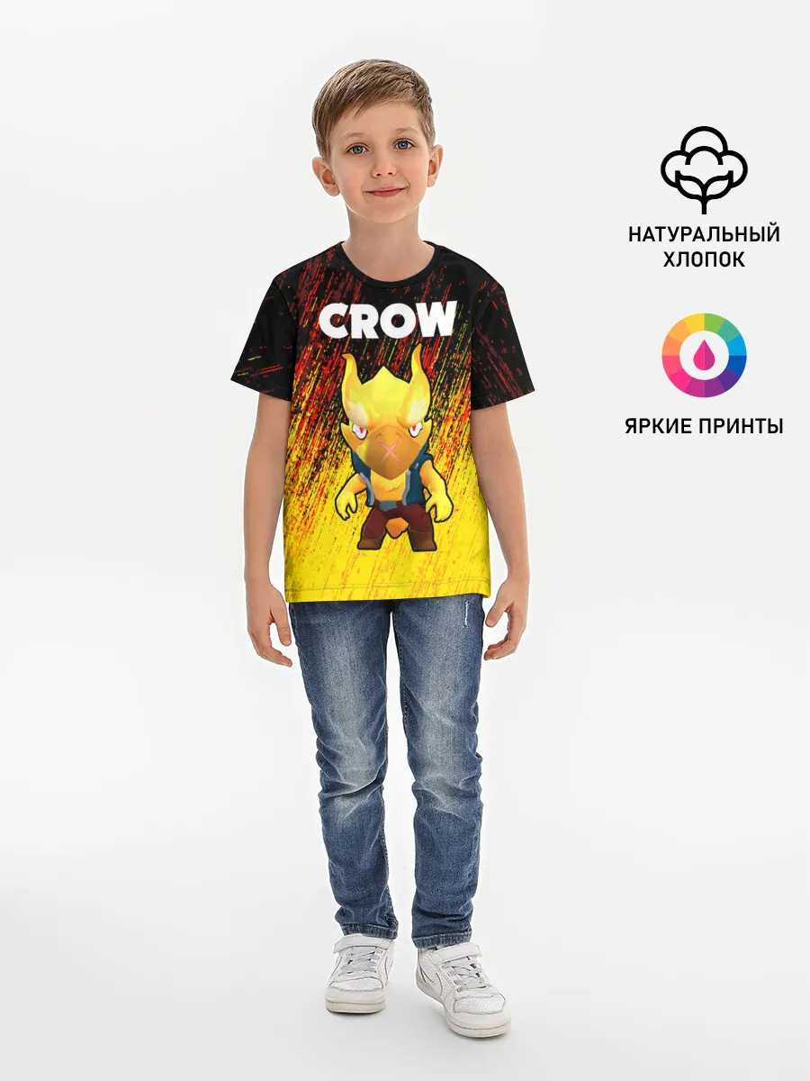 Детская базовая футболка / BRAWL STARS CROW PHOENIX