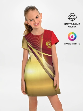 Детское платье / RUSSIA SPORT: Red and Gold.