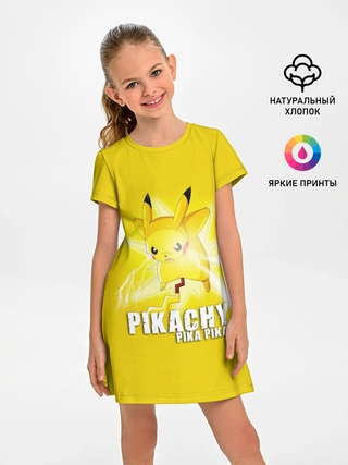 Детское платье / Pikachu Pika Pika