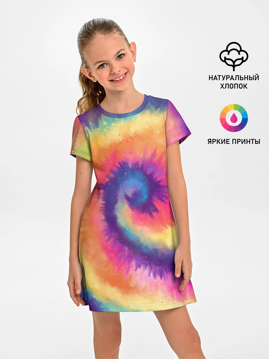 Детское платье / TIE-DYE MULTICOLOR