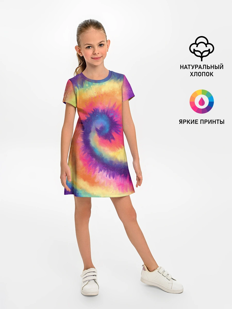 Детское платье / TIE-DYE MULTICOLOR